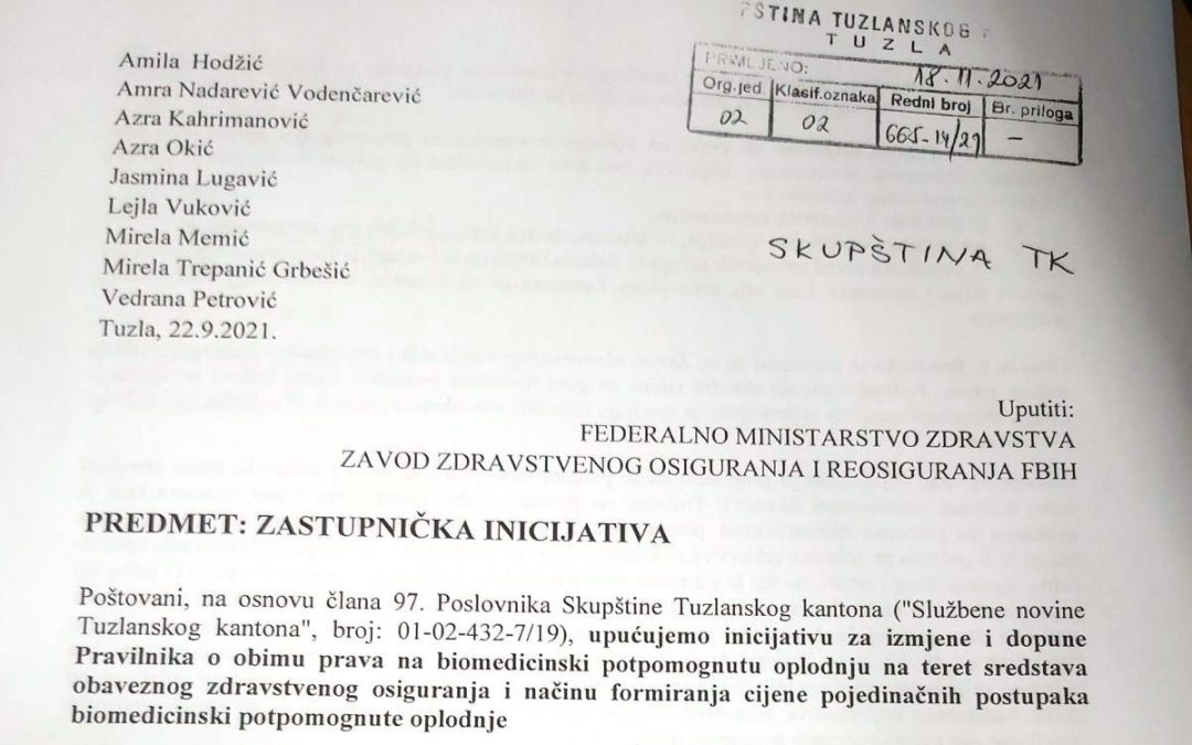 Usvojena inicijativa zastupnica PDA, SDP, SBB i NS o izmjenama i dopunama Pravilnika o obimu prava na biomedicinski potpomognutu oplodnju